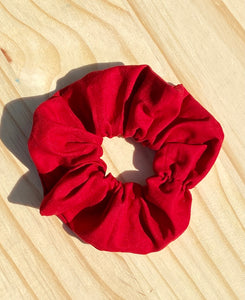 Red Cotton Scrunchie