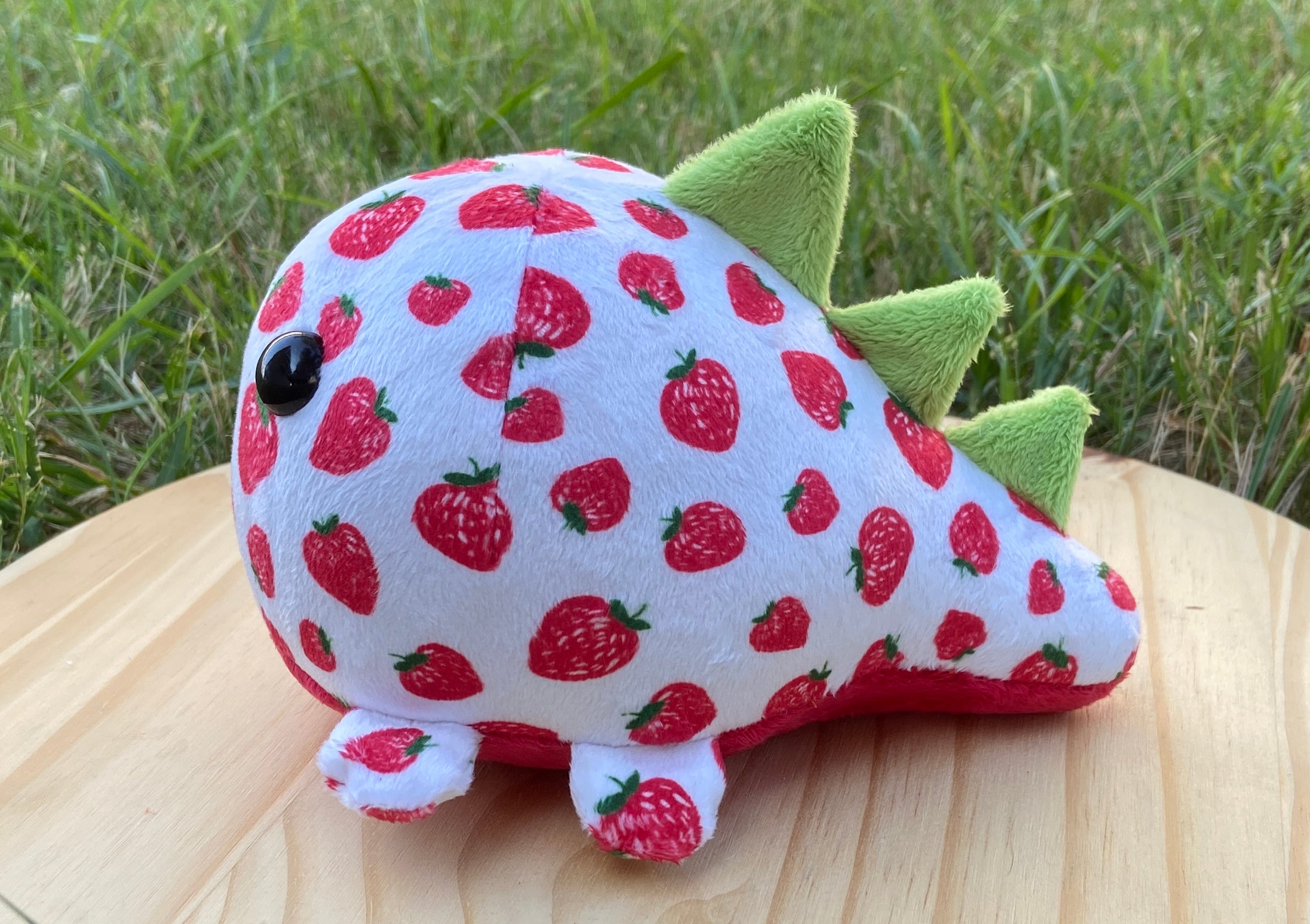 Strawberry Dino Plushie